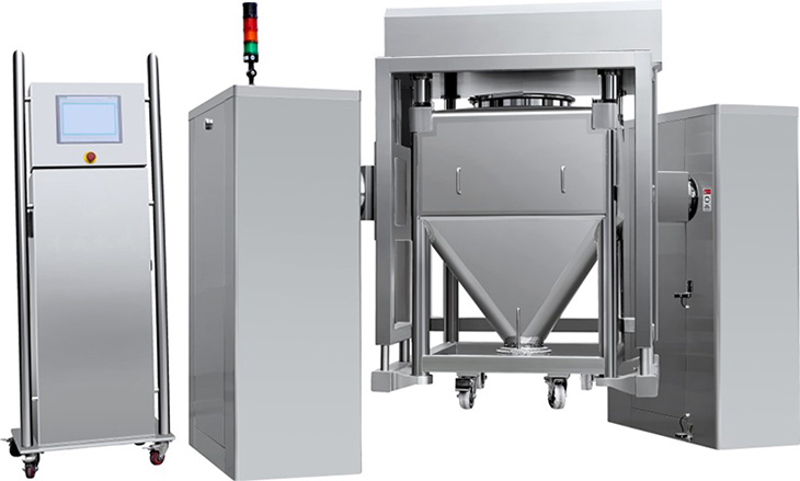 Clamp type hopper mixer